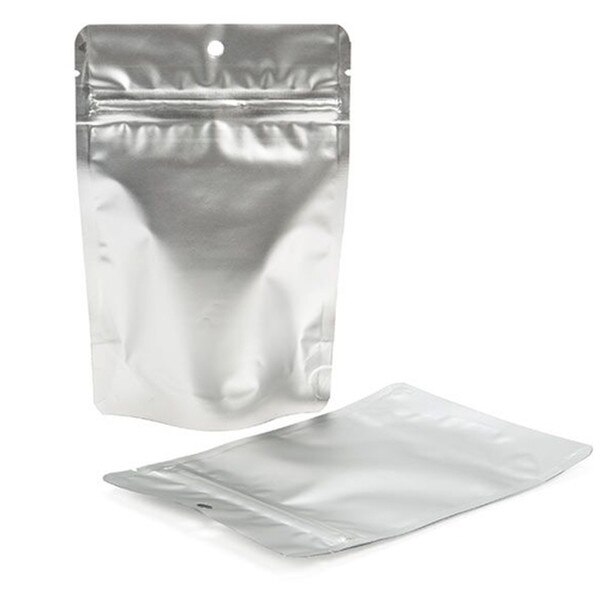 4 x 6 Stand Up Pouch -Metallic Silv